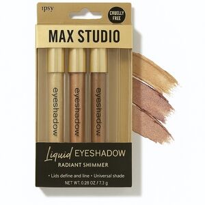 Max Studio Liquid Eyeshadow Trio - Gold, Bronze, Copper